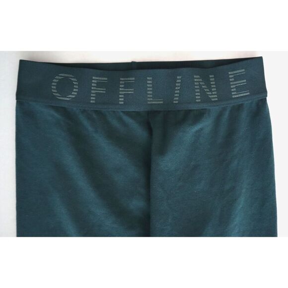 Offline x Aerie Women's Sz XS Deep Forest Green OG Logo Regular Rise Leggings - Picture 7 of 13